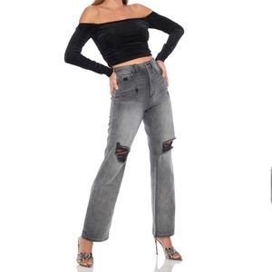 AFRM Jaxley Rivbed Velvet Off the Shoulder Top Nordstrom XS NWT